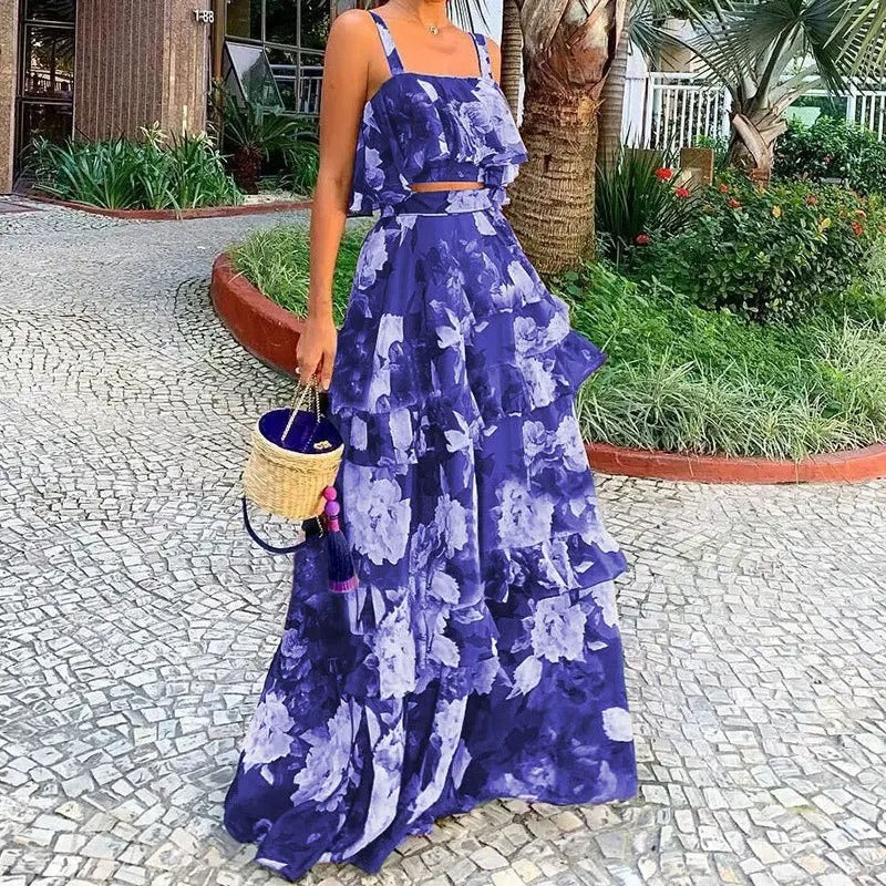 Ensemble Tropical Volanté | Fraîcheur Florale et Esprit Estival