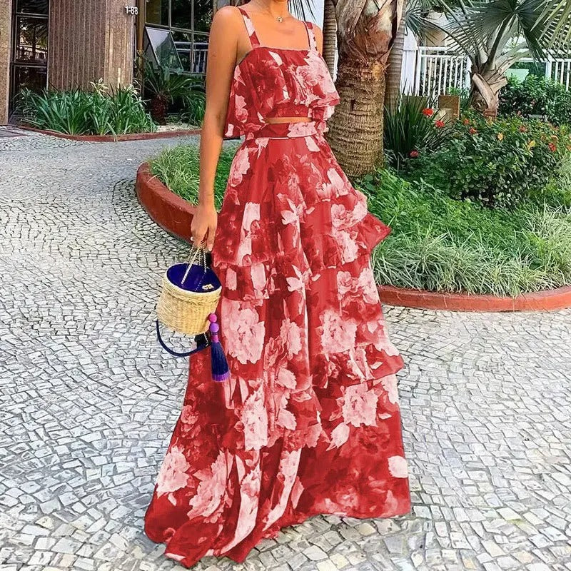 Ensemble Tropical Volanté | Fraîcheur Florale et Esprit Estival