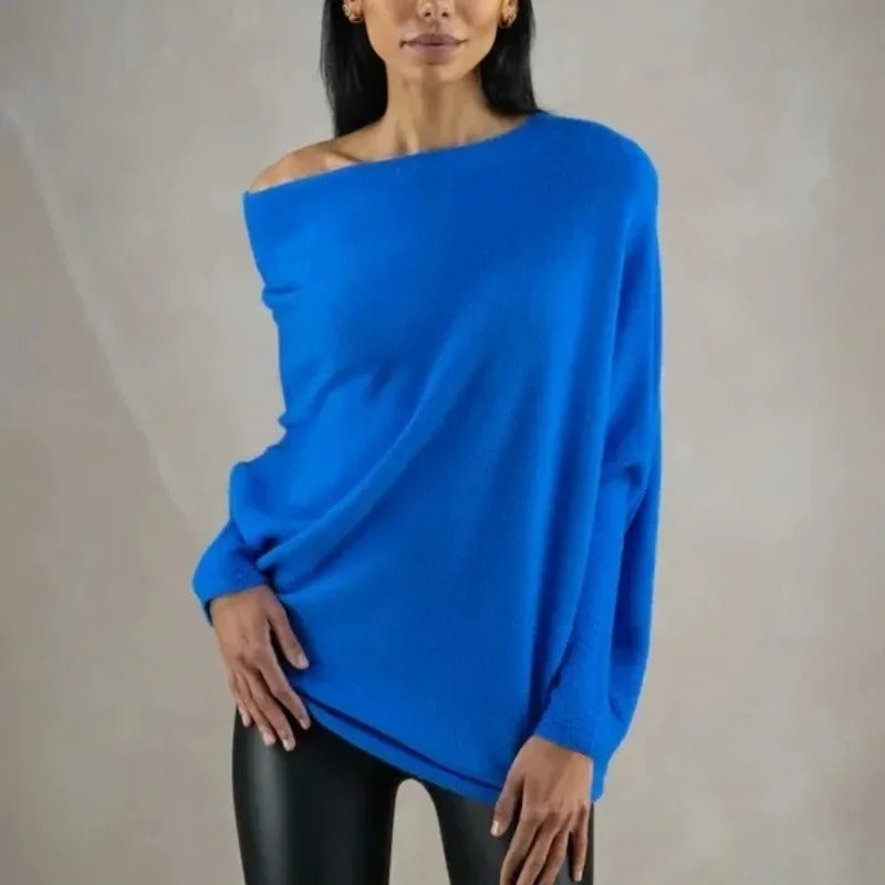 Pull Asymétrique | Cachemire Mélangé | Élégant & Confortable