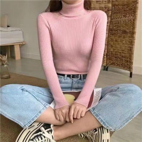Clara - Pull Col Roulé | Tricot Côtelé | Ajusté & Élégant