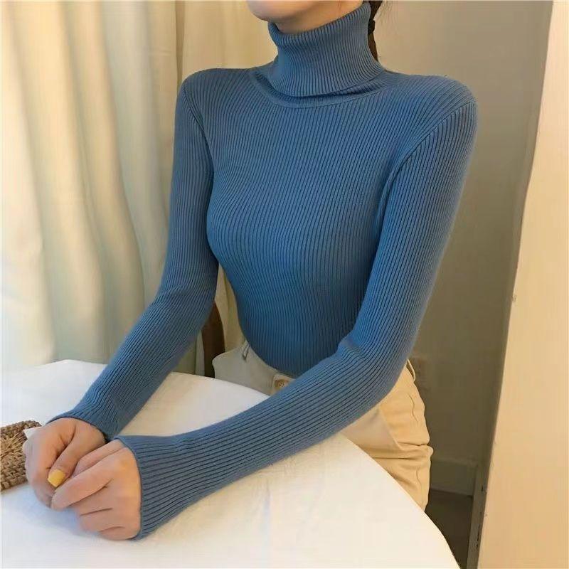Clara - Pull Col Roulé | Tricot Côtelé | Ajusté & Élégant