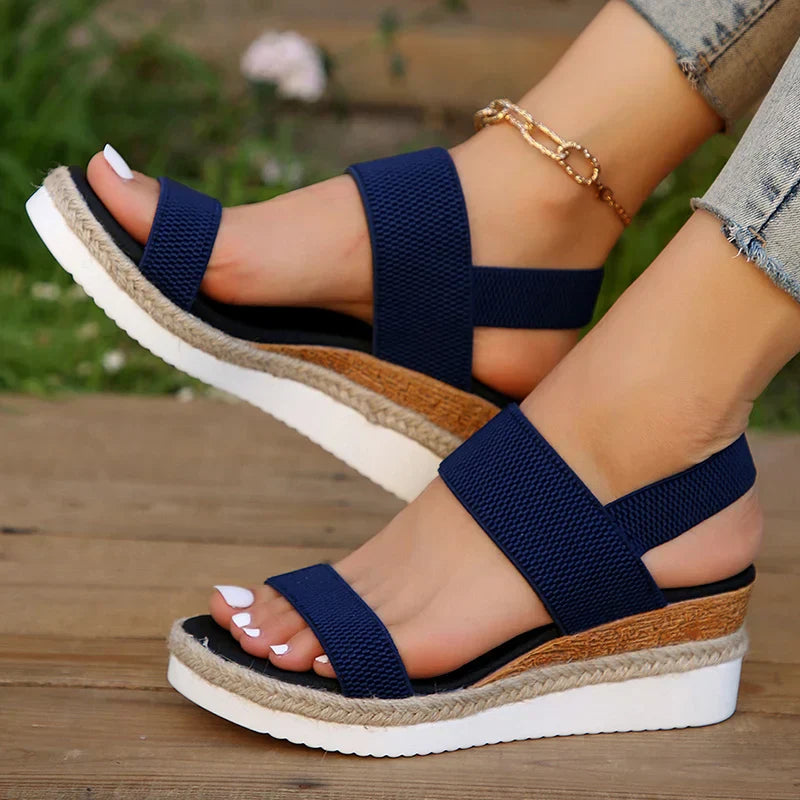Sandales Plateforme Femme |  Brides Élastiques | Confort & Style Estival